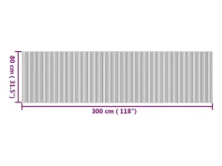 Alfombra rectangular natural de bambú 80x300 cm Marru00f3n Hot