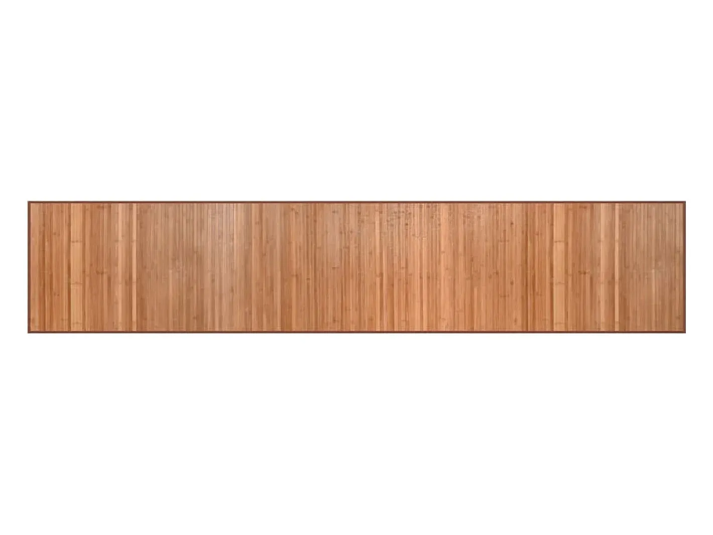 Alfombra rectangular natural de bambú 60x300 cm Marru00f3n New