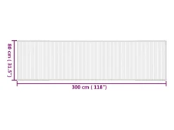 Sale Alfombra rectangular natural de bambú 80x300 cm Marru00f3n