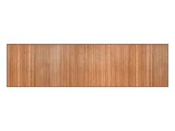 Sale Alfombra rectangular natural de bambú 80x300 cm Marru00f3n