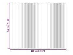 Alfombra rectangular natural de bambú 80x100 cm Marru00f3n Discount