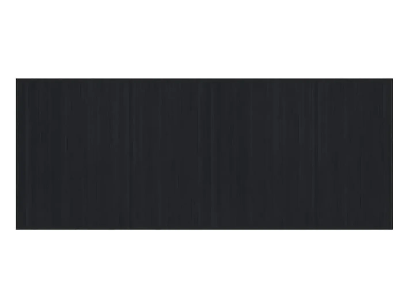 Alfombra rectangular negra de bambú 80x200 cm Negro Online