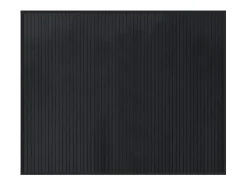 Alfombra De Cocina-Alfombra rectangular negra de bambú 80x100 cm Negro