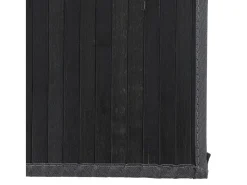 Alfombra De Cocina-Alfombra rectangular negra de bambú 80x100 cm Negro