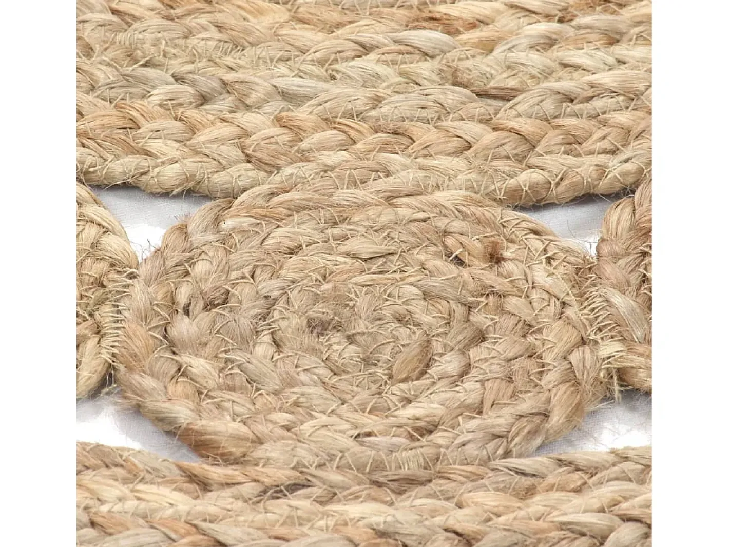 Outlet Clicnbuy Alfombra redonda 120 cm yute trenzado con diseño Beige