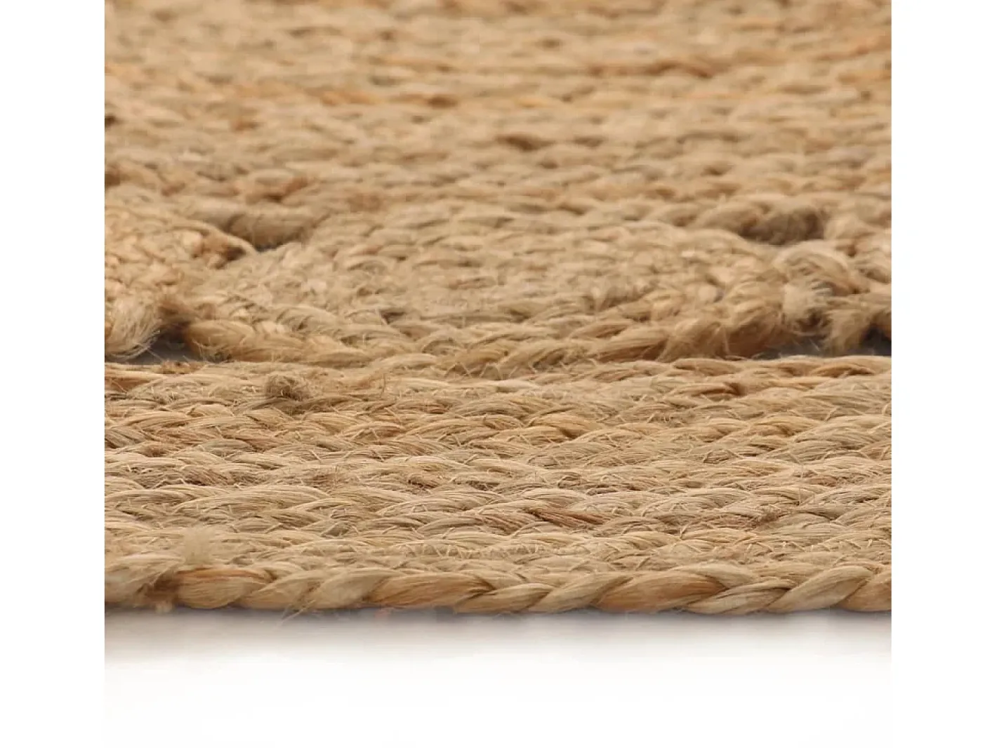 Outlet Clicnbuy Alfombra redonda 120 cm yute trenzado con diseño Beige
