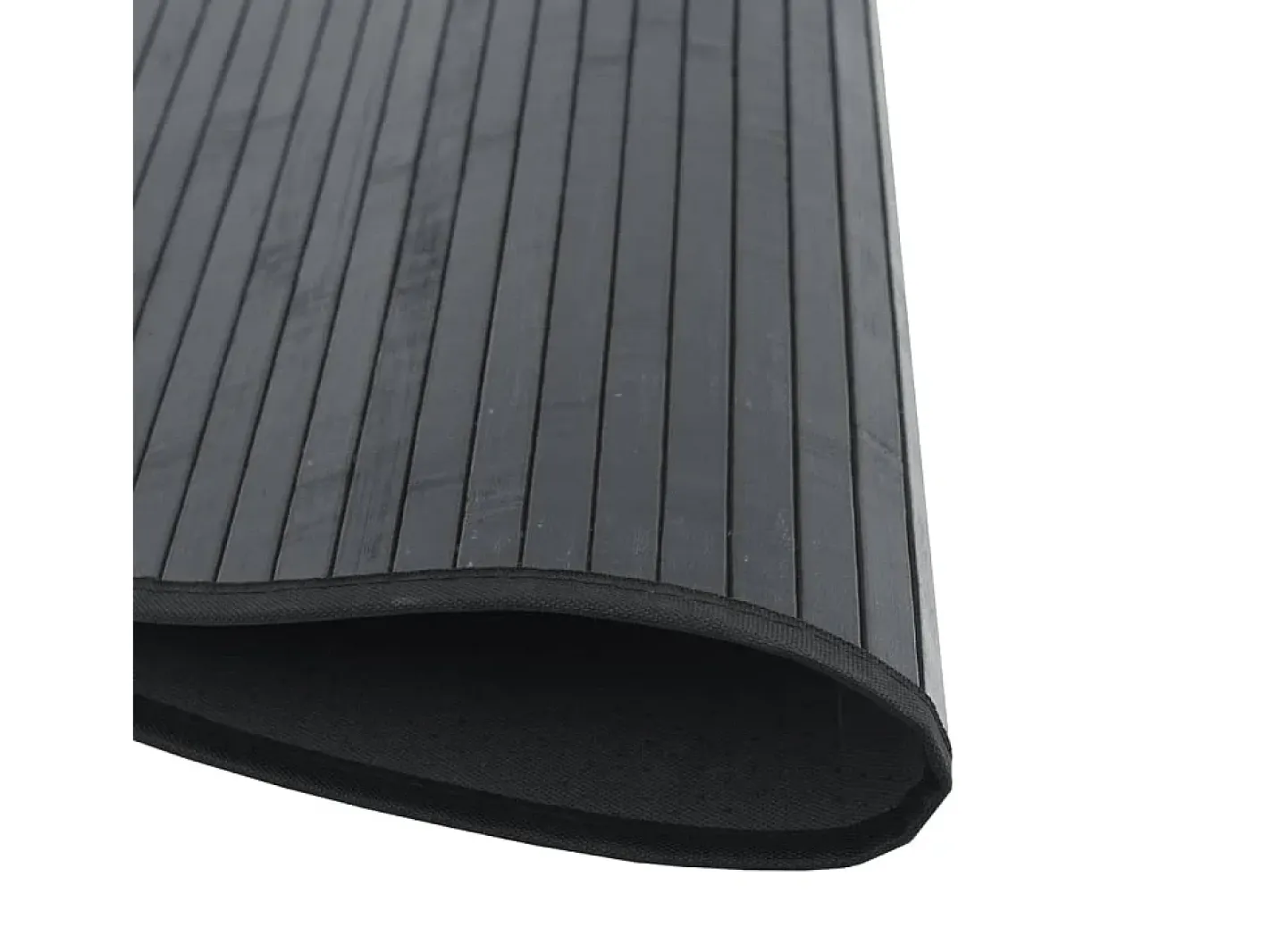 Clicnbuy Alfombra redonda bambú 100 cm Negro Online