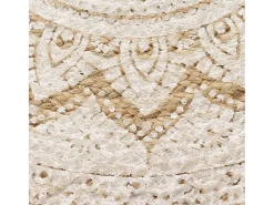 Discount Alfombra redonda con estampado yute trenzado 120 cm ES72889 Beige