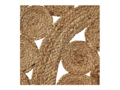 Cambia tus muebles Alfombra redonda de 120x120x0,5 cm con fibras naturales de yute en color marrón Zoya Marru00f3n Online