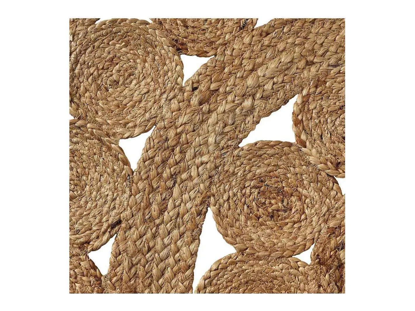 Cambia tus muebles Alfombra redonda de 120x120x0,5 cm con fibras naturales de yute en color marrón Zoya Marru00f3n Online