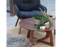 House Nordic Alfombra redonda de yute natural Ø 90 cm Color natural claro Outlet
