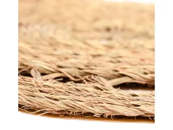 Alfombra De Exterior|Alfombra Redonda-Alfombra redonda esparto túnez 100 cm d&l 100 CM Marru00f3n
