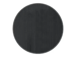 Alfombra De Cocina|Alfombra Redonda-Alfombra redonda de 60 cm de bambú Gris