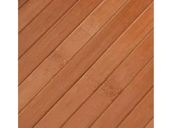 Alfombra redonda marrón de bambú de 60 cm Marru00f3n Discount