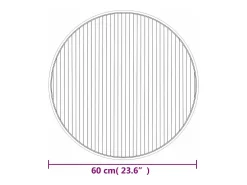 Alfombra De Cocina|Alfombra Redonda-Alfombra redonda natural ligera de bambú de 60 cm Beige