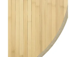 Alfombra redonda natural ligera de bambú de 100 cm Beige Online