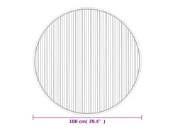 Alfombra redonda natural ligera de bambú de 100 cm Beige Online