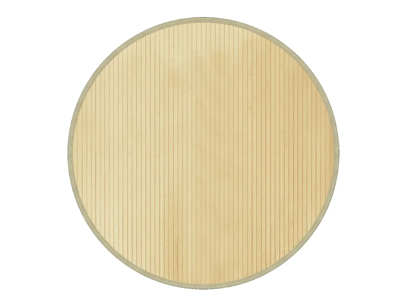 Alfombra redonda natural ligera de bambú de 100 cm Beige Online