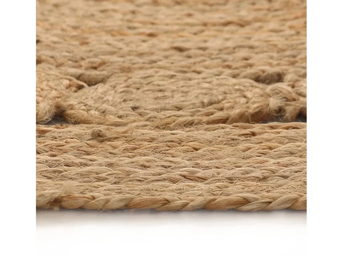 Clicnbuy Alfombra De Salón|Alfombra Redonda-Alfombra redonda yute trenzado con diseño 150 cm Beige