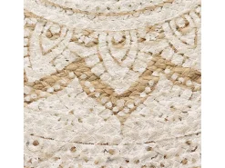 Clicnbuy Alfombra Redonda-Alfombra redonda yute trenzado estampado 240 cm Beige