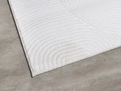 Outlet the carpet Alfombra Rio ala estar antideslizante arco, Blanquecino, 140 x 200 cm Blanco roto