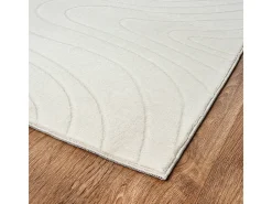New the carpet Alfombra Rio ala estar antideslizante océano, , 120 x 160 cm Crema