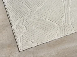 the carpet Alfombra Rio ala estar antideslizante 3D, , 80 x 300 cm Crema New