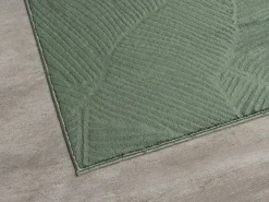 the carpet Alfombra De Salón-Alfombra Rio ala estar antideslizante hojas, Bosque, 120 x 160 cm Verde esmeralda