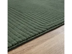 the carpet Alfombra Rio ala estar antideslizante arco, Bosque, 120 x 160 cm Verde esmeralda Outlet