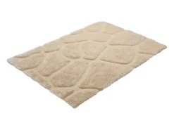 OZAIA Alfombra De Salón-Alfombra shaggy de pelo largo - turquesa y gris - 160 x 230 cm - PIETRA Beige