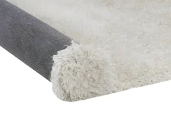OZAIA Alfombra shaggy de pelo largo de microfibra - 120 x 170 cm - - HARVEY Blanco