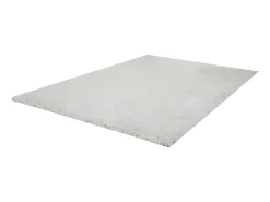 OZAIA Alfombra shaggy de pelo largo de microfibra - 120 x 170 cm - - HARVEY Blanco