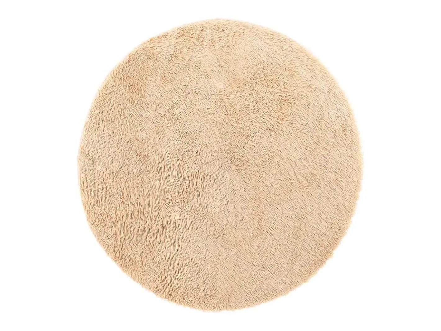 Alfombra De Cocina|Alfombra Redonda-Alfombra shaggy de pelo largo NAVARRA 200x200 cm poliéster Beige
