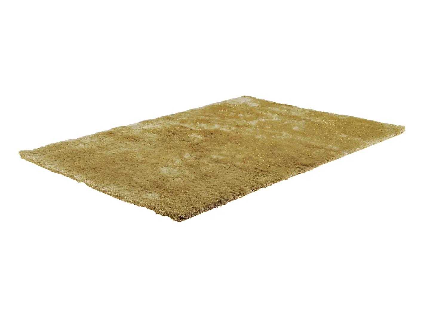 New OZAIA Alfombra shaggy de pelo largo - Dorada - 160 x 230 cm - poliéster - GLITTER Dorado