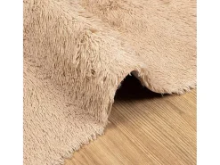Alfombra shaggy de pelo largo NAVARRA 120x170 cm poliéster Beige Sale