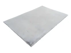 Hot OZAIA Alfombra shaggy efecto piel BUNNY - 100% poliéster - 150 x 200 cm - Gris Gris claro