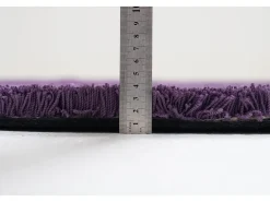 Alfombra De Salón|Alfombra Redonda-Alfombra Shaggy tejida a mano 140x140 cm Morado Cozy Violeta