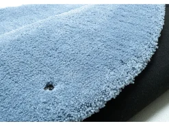 Alfombra De Salón|Alfombra Redonda-Alfombra Shaggy tejida a mano 140x140 cm claro Cozy Azul