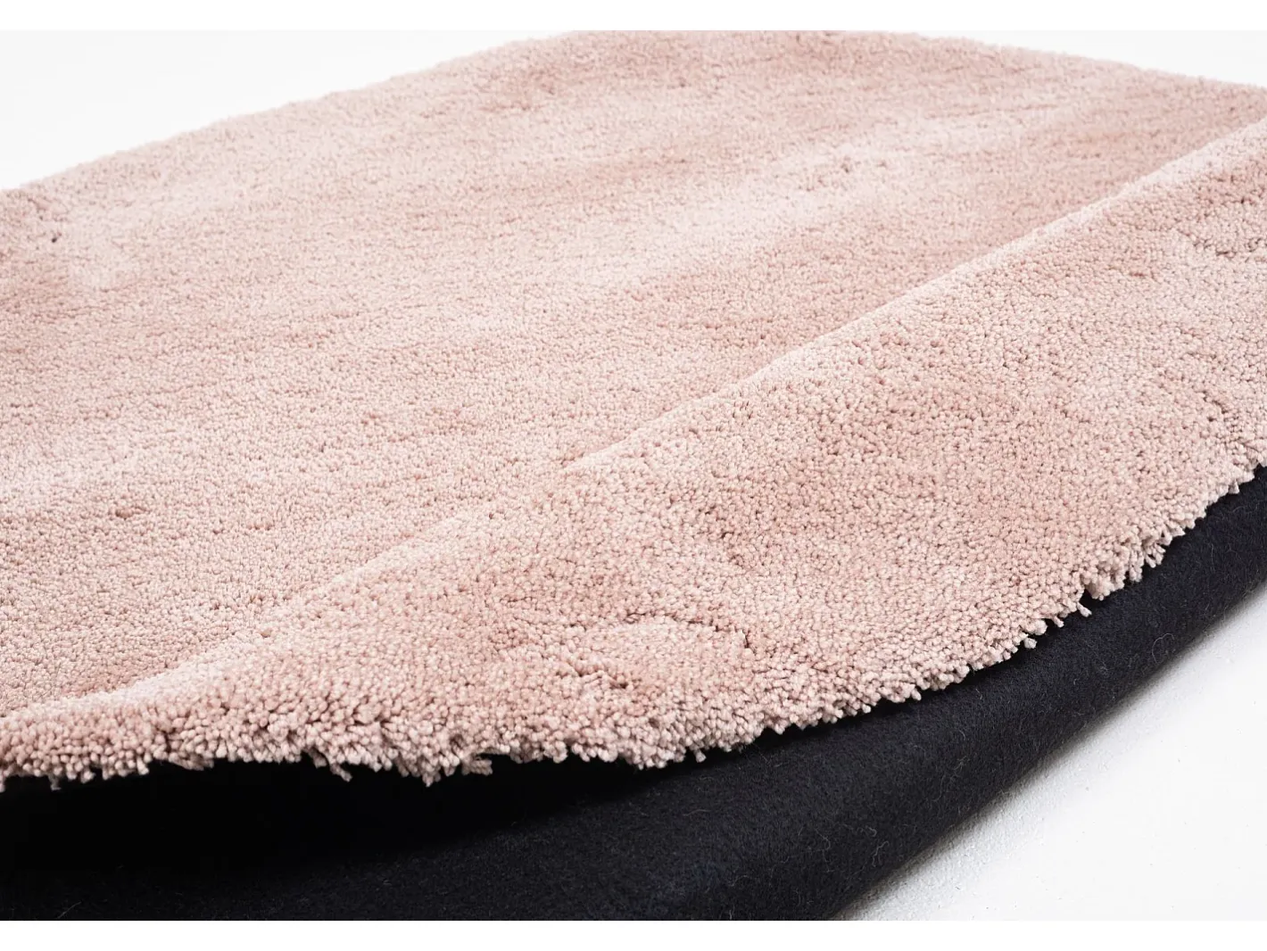 Outlet Alfombra Shaggy tejida a mano 100x100 cm Cozy Beige