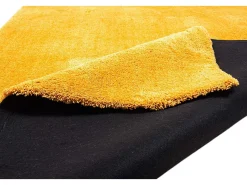 Alfombra Shaggy tejida a mano 160x230 cm Oro Cozy Dorado New