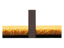 Alfombra Shaggy tejida a mano 160x230 cm Oro Cozy Dorado New