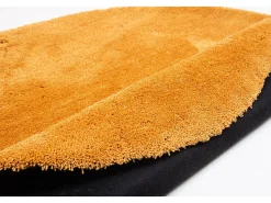 Alfombra De Salón|Alfombra Redonda-Alfombra Shaggy tejida a mano 100x100 cm Oro Cozy Dorado