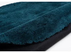 Discount Alfombra Shaggy tejida a mano 140x140 cm Petróleo Cozy Verde
