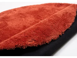 Alfombra Shaggy tejida a mano 140x140 cm Óxido Cozy Cobrizo Discount