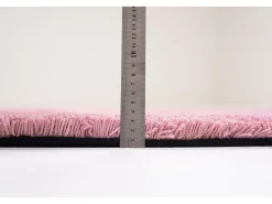 Hot Alfombra Shaggy tejida a mano 100x100 cm Cozy Rosa