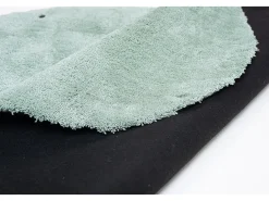Alfombra Shaggy tejida a mano 100x100 cm Menta Cozy Verde almendra Discount