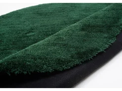 Alfombra De Salón|Alfombra Redonda-Alfombra Shaggy tejida a mano 100x100 cm Cozy Verde