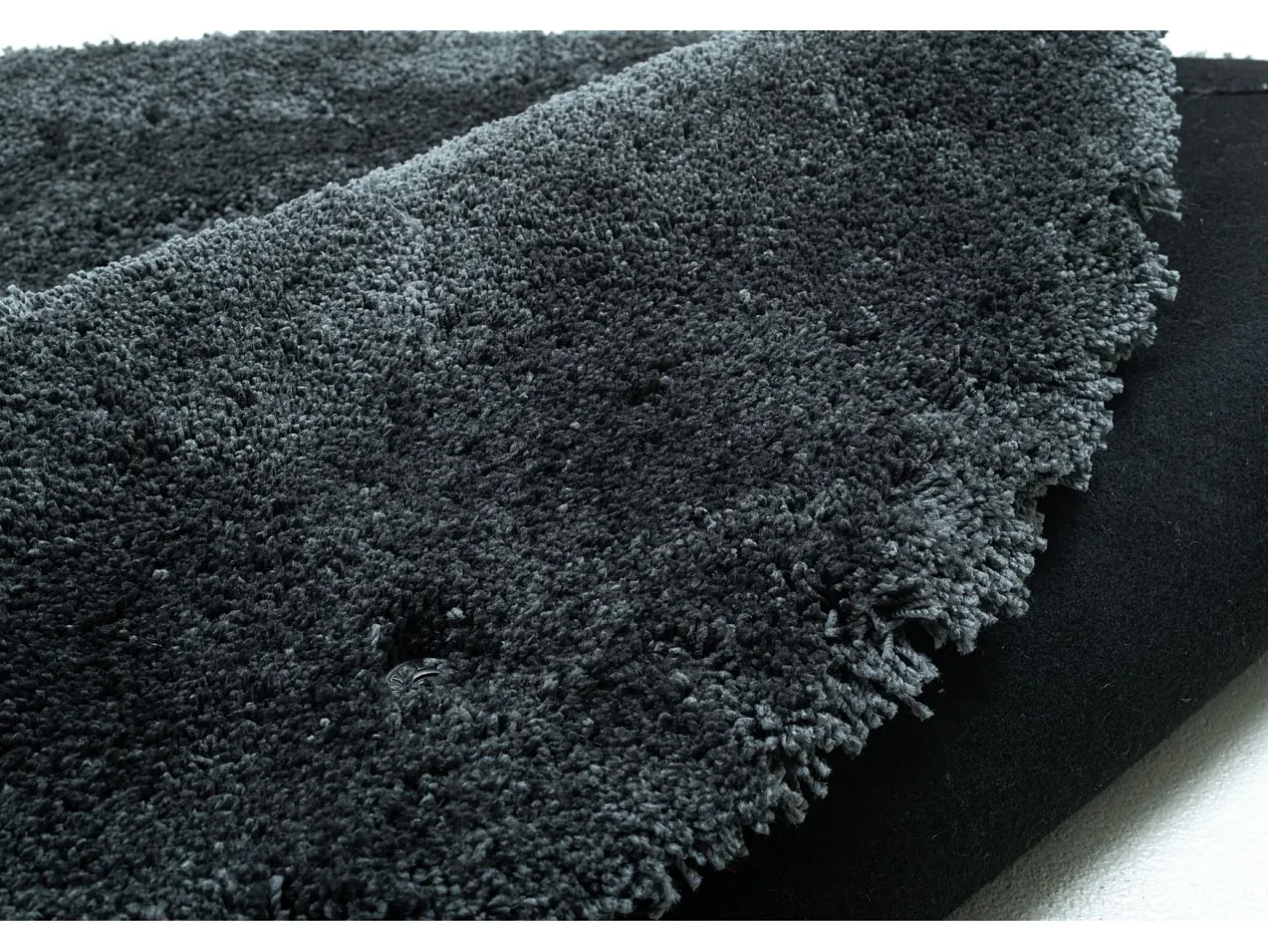 Alfombra De Salón|Alfombra Redonda-Alfombra Shaggy tejida a mano 100x100 cm Antracita Cozy Gris antracita