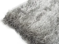 OZAIA Alfombra shaggy turquesa y gris poliéster 120x170 cm PIETRA Azul turquesa Discount