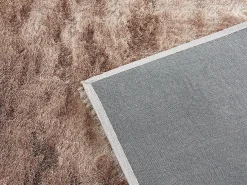 OZAIA Alfombra De Salón-Alfombra shaggy ultra suave de poliester de color 160x230 cm DOLCE Topo